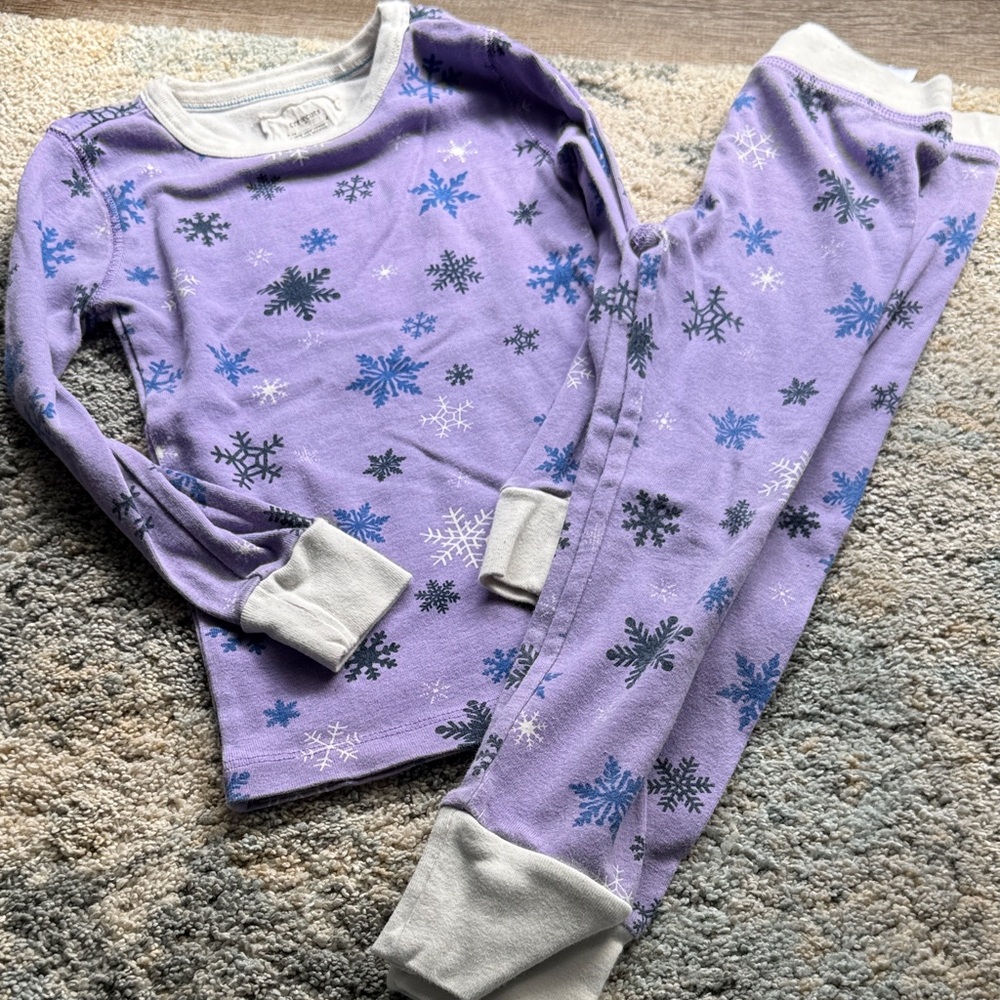 Crewcuts Purple Snowflake Kids Pajama Set